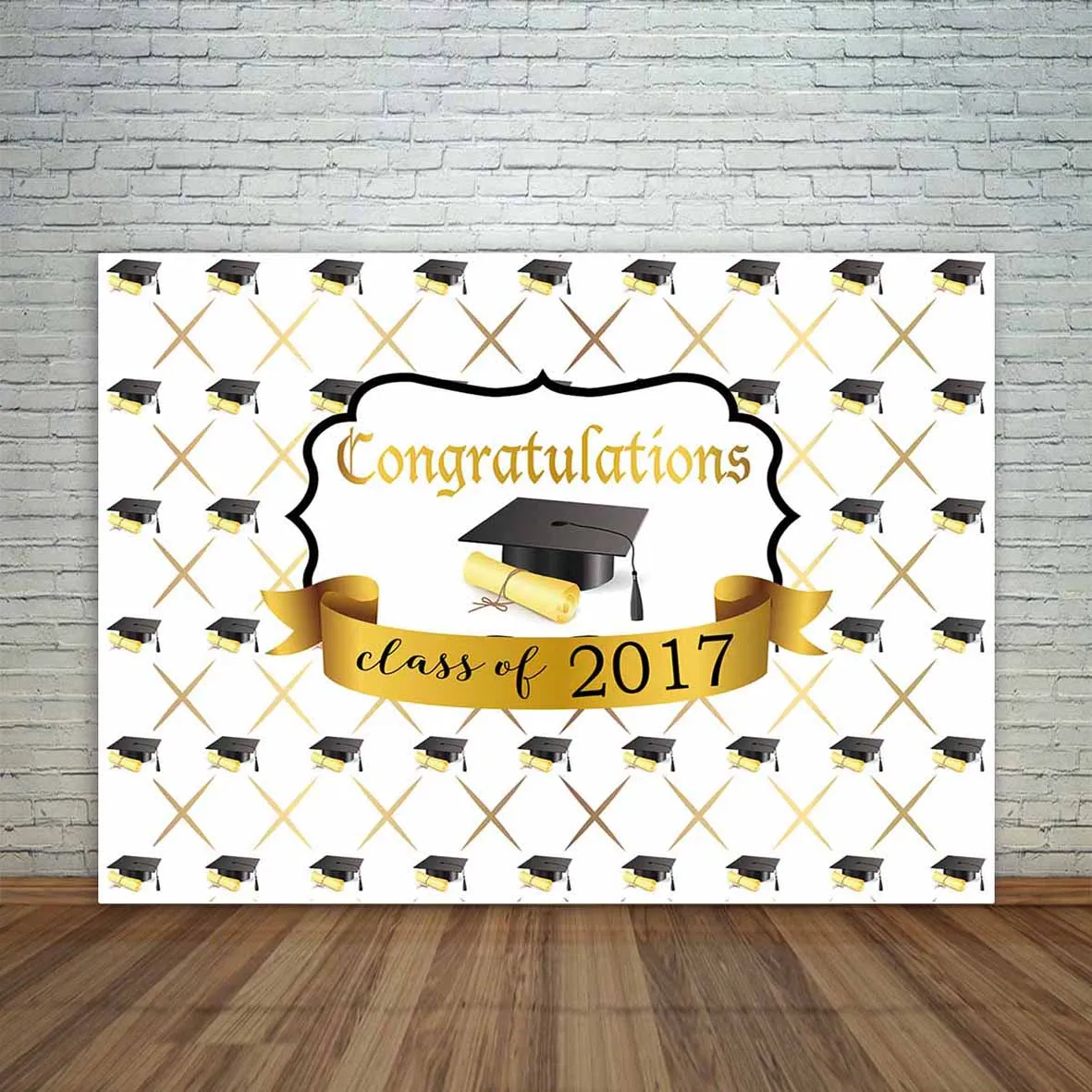 Allenjoy фон для фотосъемки поздравление Выпускной шапка диплом Золотая лента
