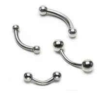eyebrow ring fashion body piercing jewelry 16g bar 6mm 8mm 10mm 12mm 316l stainless steel curve banana