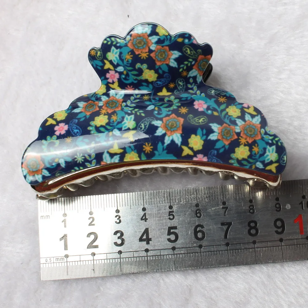 Большой зажим для волос с леопардовым принтом Женский акриловый пластиковый