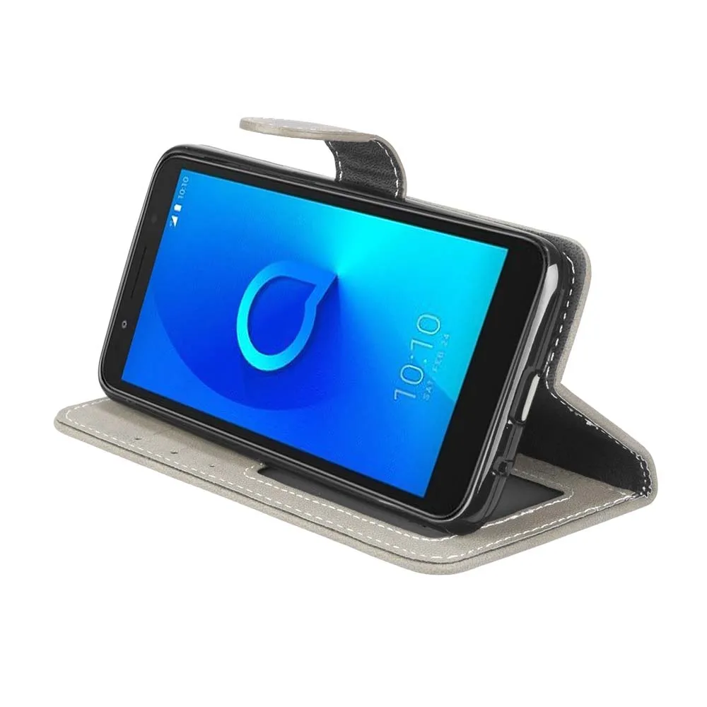 Матовый кожаный чехол для Alcatel 1X 5 3 дюйма бампер телефона 1 X 5059D 2018 кошелек с