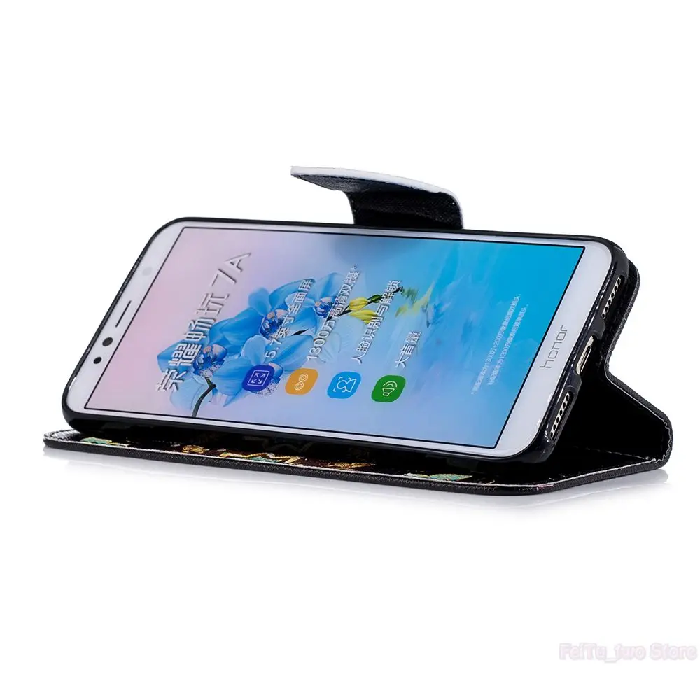 Чехол для Huawei Honor 7C AUM-L41 Honor7C 5 7 "кошелек флип чехол мобильного телефона RU C7 C AUM L41