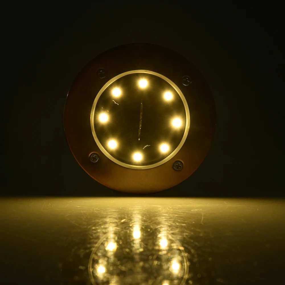 4 шт. солнечный диск огни 8LED Солнечный Путь огни Открытый водонепроницаемый сад ландшафтное освещение для двора палуба газон патио