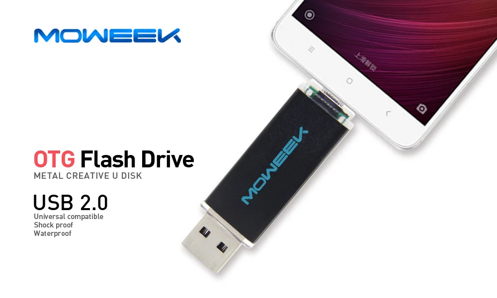 Moweek Модный Цветной OTG USB флеш-накопитель 64 Гб металлический флеш-накопитель 4 ГБ 8 ГБ 16 ГБ флеш-накопитель 32 Гб usb карта памяти U диск в подарок