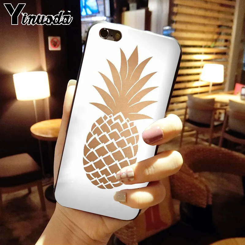 Yinuoda Летний милый мягкий чехол для телефона с золотым ананасом iPhone X XS MAX 6 6s 7 7plus 8