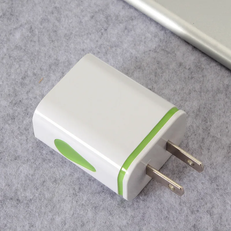 5 в 2.1A капли воды Led свет двойной USB порты США ЕС вилка AC настенное зарядное
