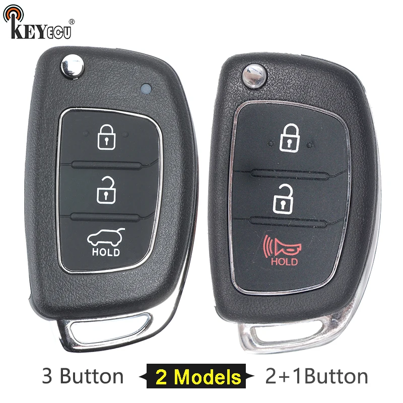 KEYECU для Hyundai IX45 Santa Fe 2013 2015 сменный раскладной дистанционный чехол ключа