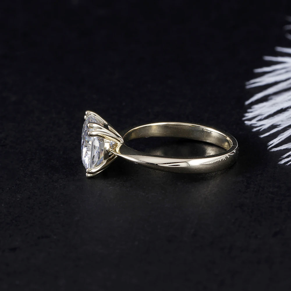 Женское кольцо для помолвки transcgems розовое золото 14k 585 желтое 2 5 карат 8 мм |