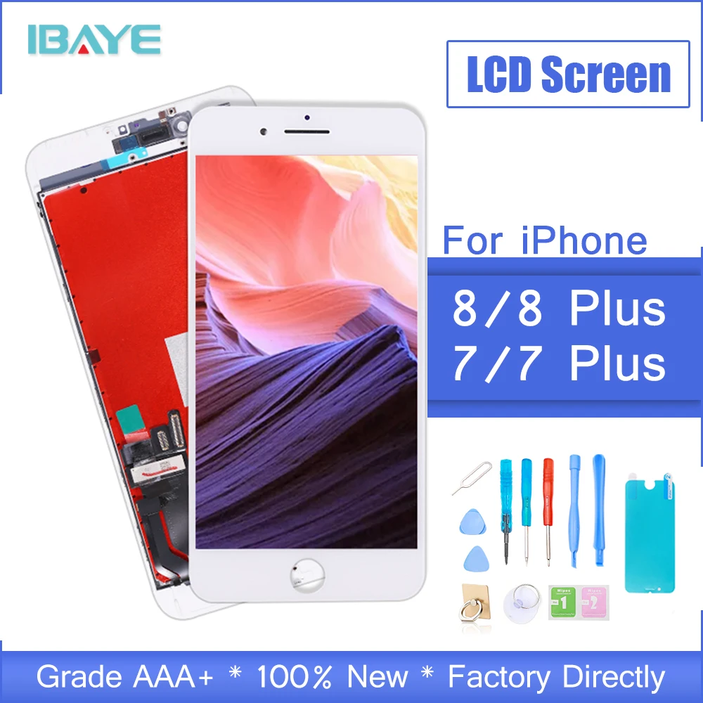 AAA для Iphone 7 Plus замена экрана с ЖК дисплеем оригинал I Phone 6 S 6s 8 7plus 8plus дисплей 3d