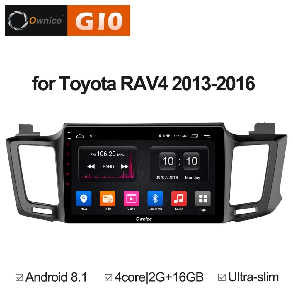 Android 8 1 4 ядра 2 Гб RAM + 16 ROM Автомобильный DVD плеер для Toyota RAV4 2013 2014 2015 2016 gps навигация