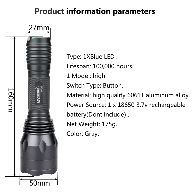 Фонарь 256 ярд охотничий светильник 2 синий/красный фонарь используется для охоты