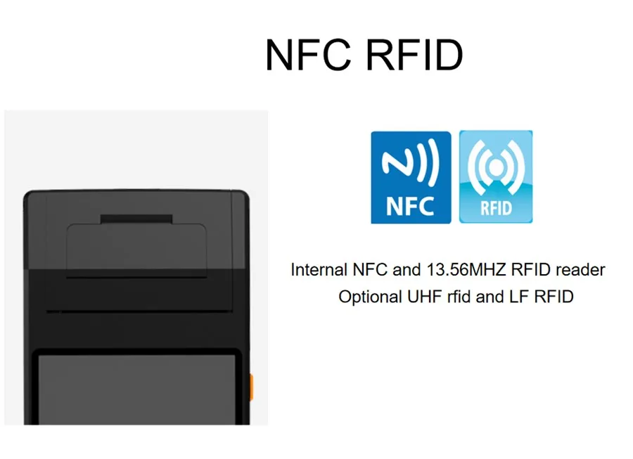Прочный КПК ручной NFC все в одном сенсорный экран android КПК штрих-код лазерный сканер со встроенным принтером