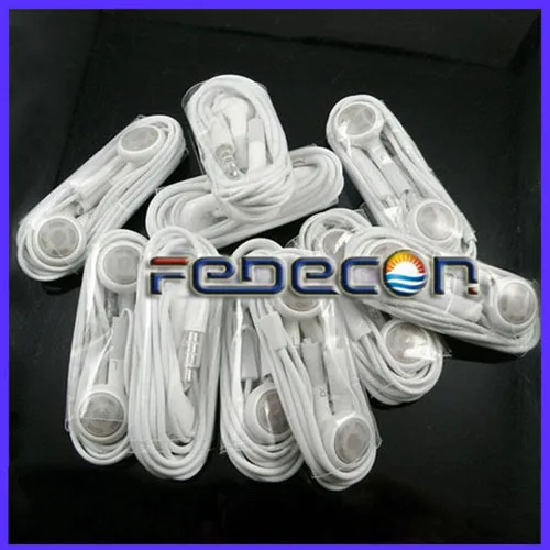 FEDEX DHL Free shipping 100 Pcs/Lot 3.5mm Earphone Headphone Headset With Mic Microphone For iPod iPhone 5 5G 4G 4S 3G 3GS | Электроника