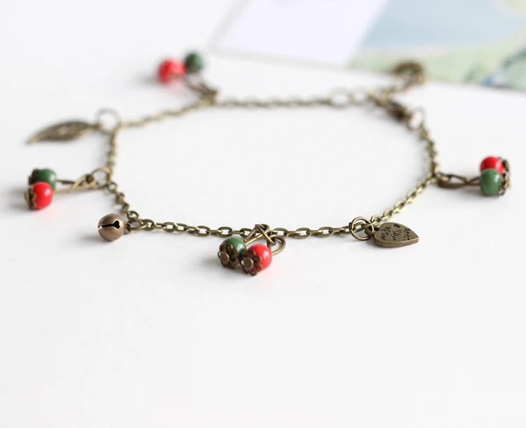 Креативные модные керамические ножные браслеты ручной работы маленькие