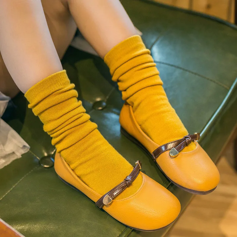 Calcetines largos hasta la rodilla para ni&ntilde;as, medias de Color s&oacute;lido, calentadores de piernas, Color blanco, 2-12 a&ntilde;os-2