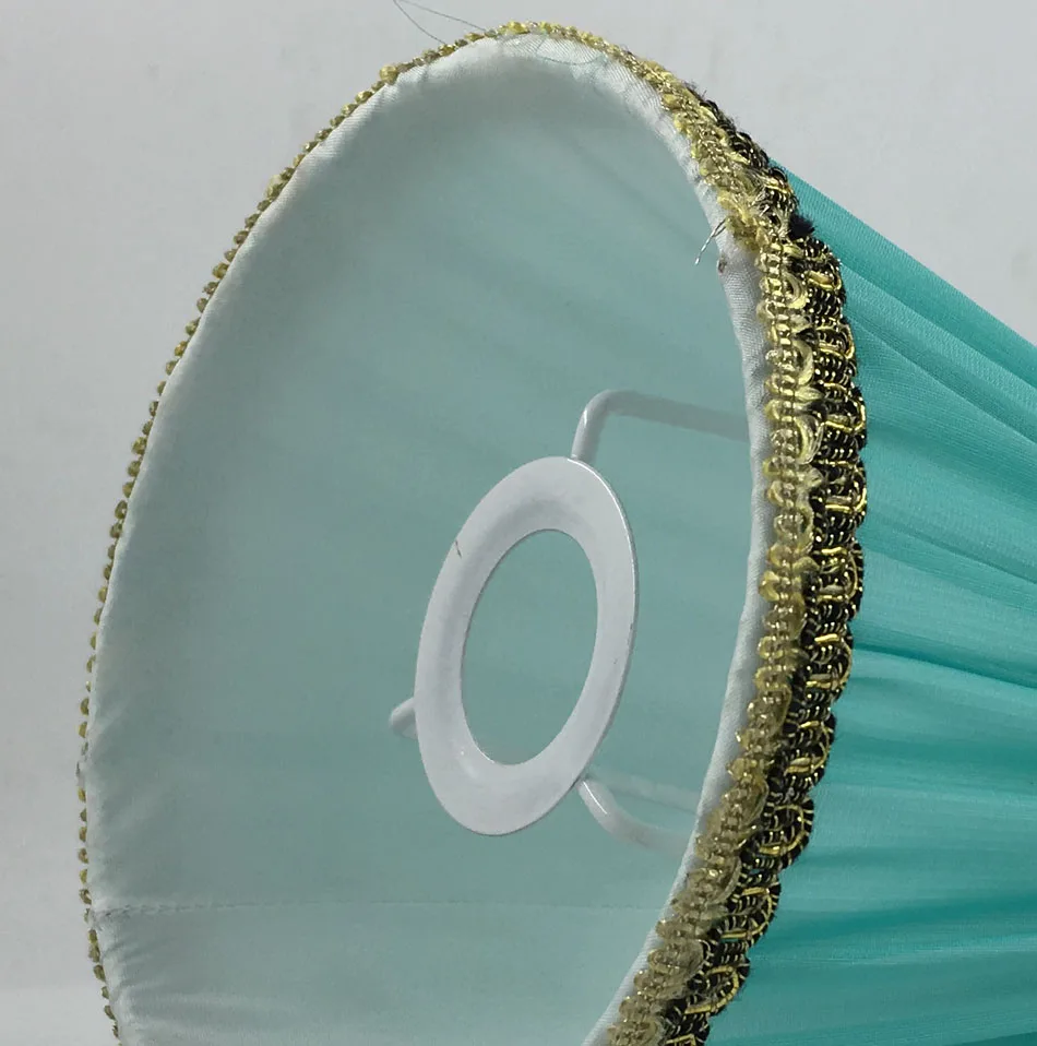 Диаметр 14 5 см новые светло голубой цвет цветной тканевый абажур для лампы