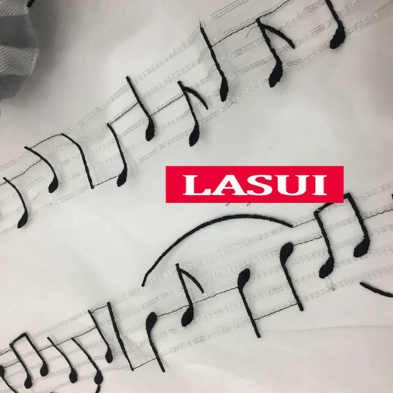 LASUI 1y/1 Лот Новый музыкальный символ музыкальная оценка вышитая Мягкая сетчатая
