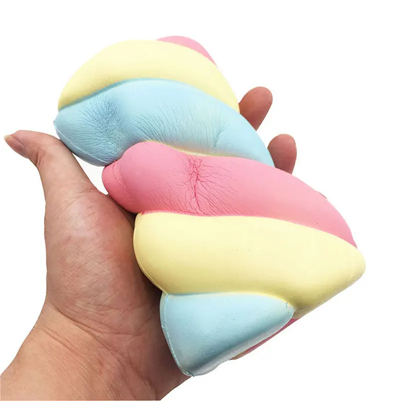 10 см Kawaii Jumbo Squishy антистресс Радужный Зефир супер медленно Восстанавливающий