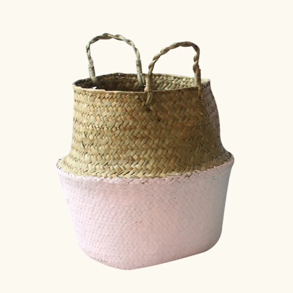 Корзина для хранения из ротанга корзина живота естественное цветочное