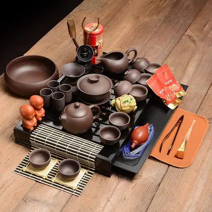 Лидер продаж! Китайский кунг фу чайные сервизы весь деревянный поднос для час