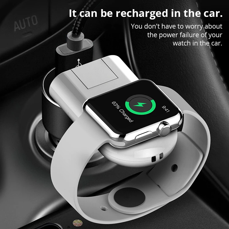 BONOLA Портативный Беспроводное зарядное устройство с USB для наручных часов Apple Watch