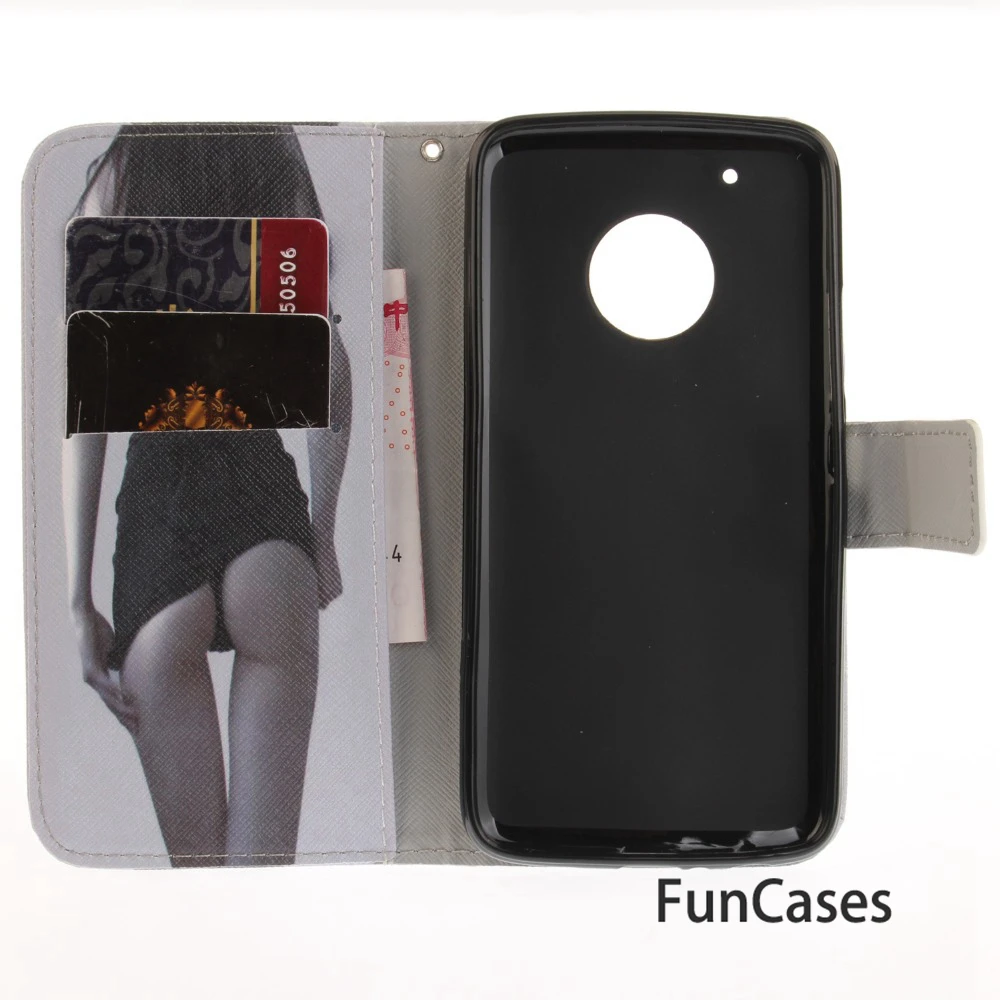 Flip Case For fundas Lenovo Moto G5 Plus Motorola Cover XT1670 XT1675 5.5 inch + Card Holders hoesje | Мобильные телефоны и