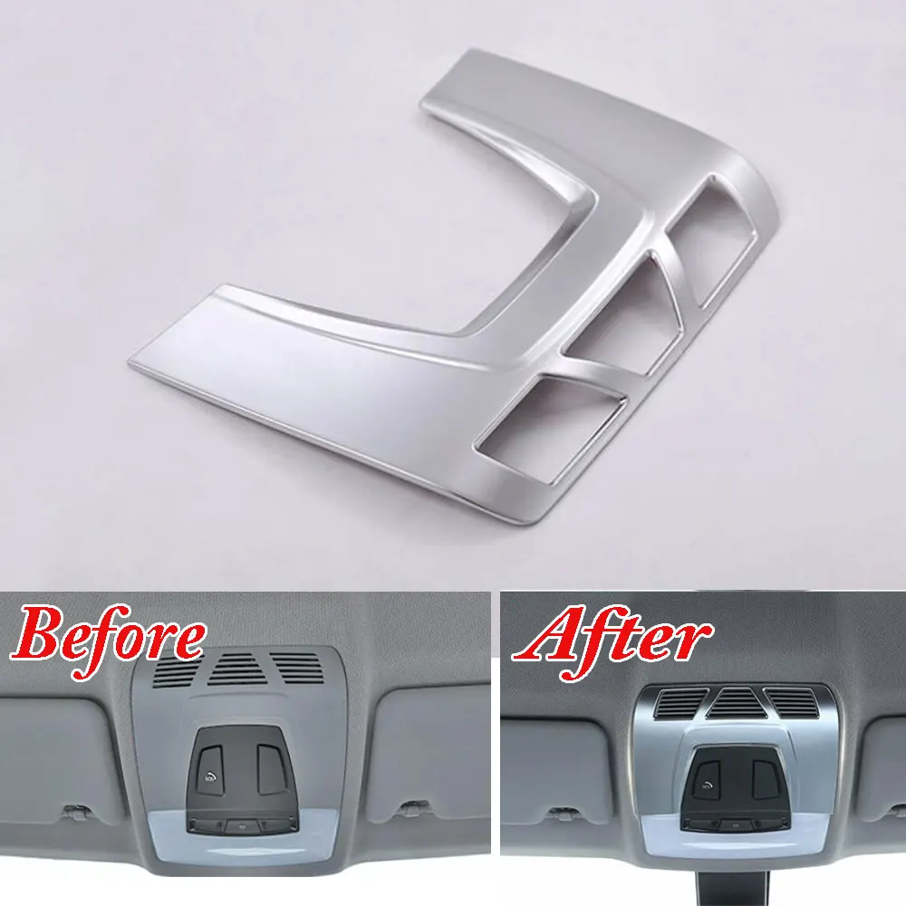 

Car Auto 1Pcs Chrome ABS Roof Front Reading Light Cover Trim Frame Fit For BMW X1 F48 2016 2017 Car-Styling Auto Accessory