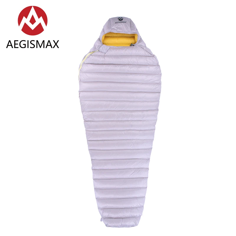 Новинка, AEGISMAX,, поступление, LETO, спальный мешок, водоотталкивающий, белый гусиный пух, Мумия, Сверхлегкий, сплайсинг, для походов, кемпинга, 700FP