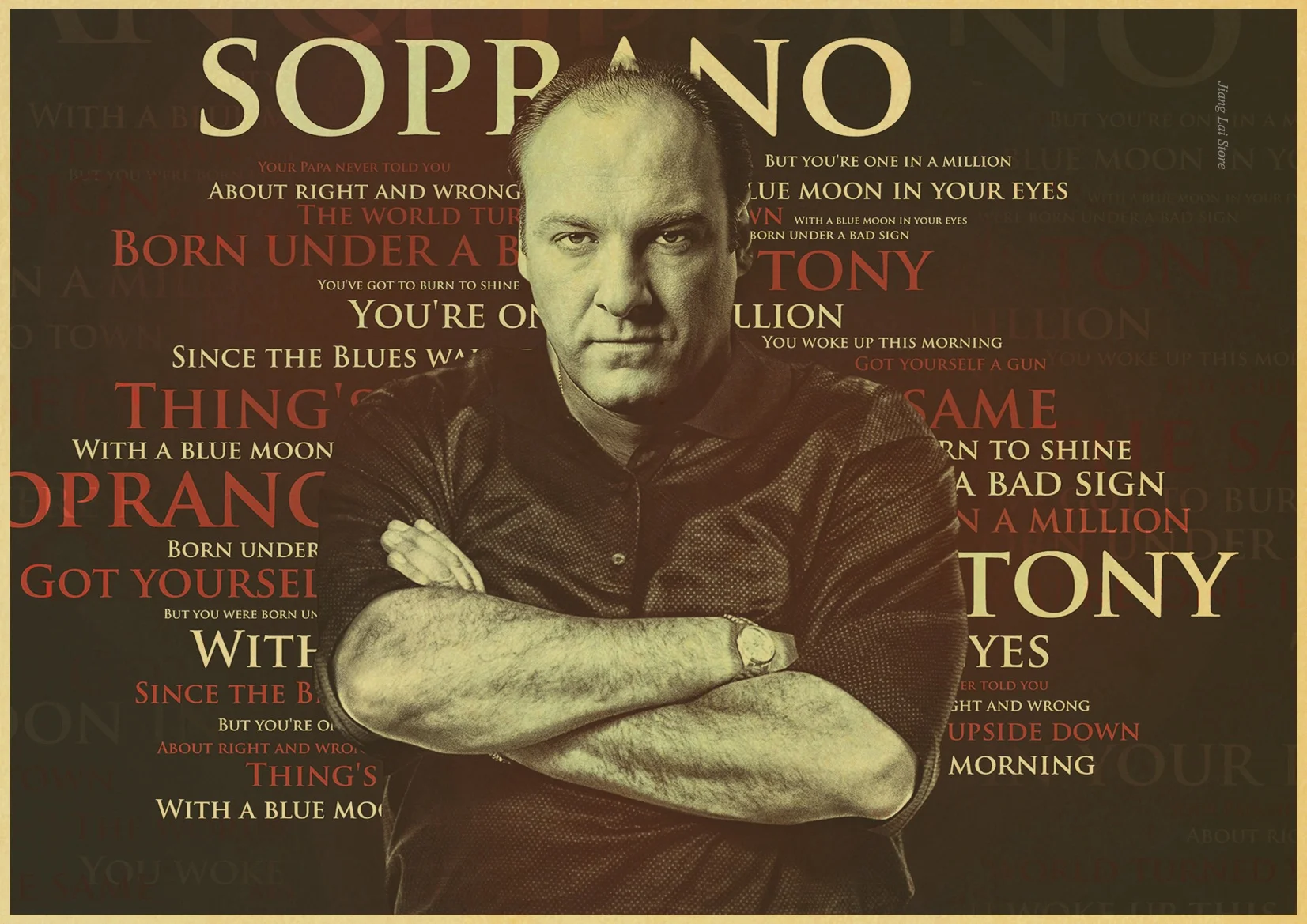 H162 James Gandolfini Sopranos винтажный бумажный плакат настенная живопись украшение дома 42X30 см 30X21 см - Цвет: H162
