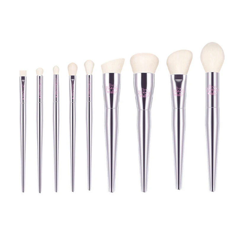 Это косметика 8/9 шт покрытые серебром набор профессиональных кистей для макияжа порошок глаз Кисть для румян Кисть для нанесения основы под макияж набор для макияжа