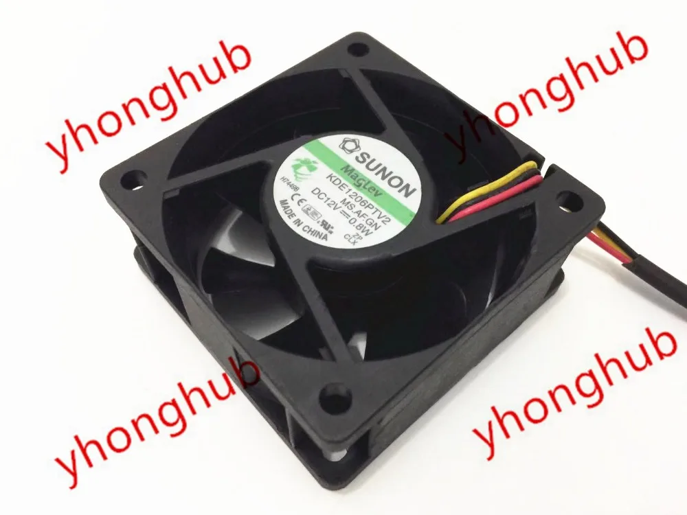 Вентилятор охлаждения сервера SUNON KDE1206PTV2 MS.AF.GN DC 12 В 0,8 Вт 60x60x25 мм