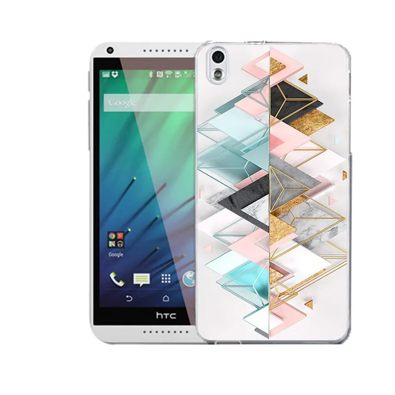 Qmswei ТПУ прозрачный чехол для телефона htc M8 тиснение мягкая сетка Треугольники
