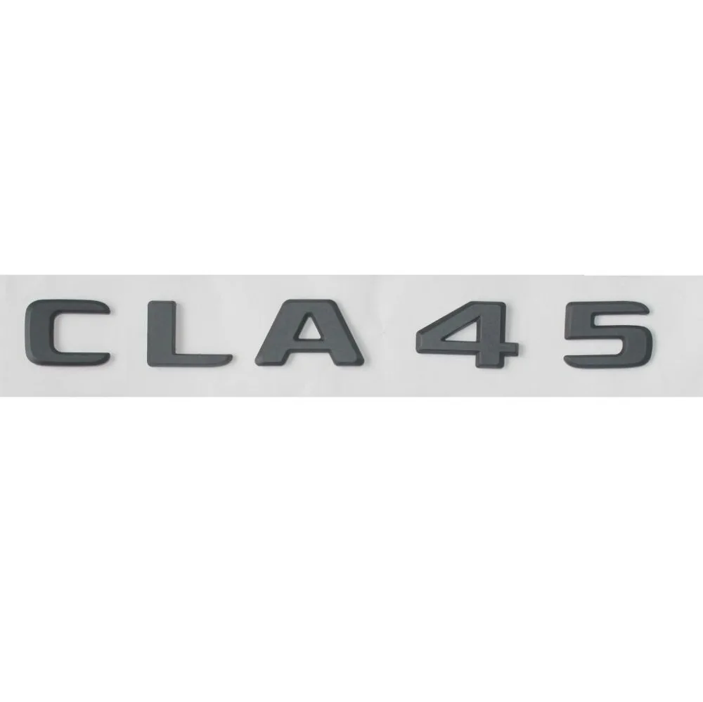 

Flat Matte Black ABS Rear Trunk Letters Badge Badges Emblem Emblems Decal Sticker for Mercedes Benz CLA Class CLA45 AMG 2017
