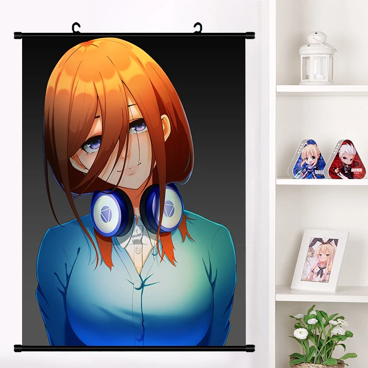 Японское аниме Go-Toubun no Hanayome Nakano Miku настенный свиток Фреска плакат мультфильм настенные подвесные плакаты коллекция домашнего декора искусство