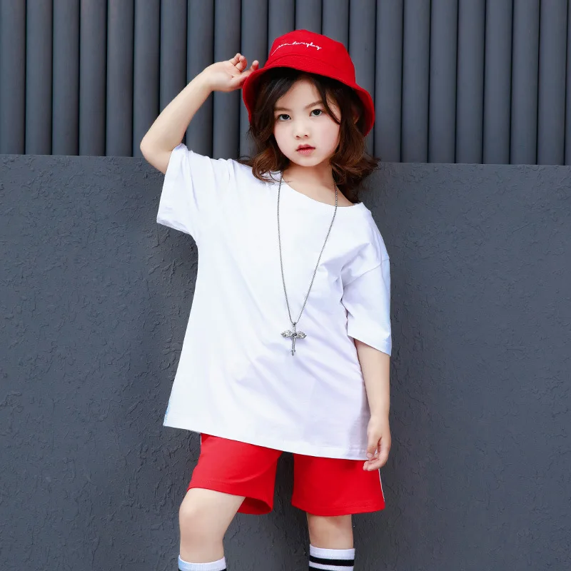 Fashion Children Jazz Dance Clothing Girls Boys Street Simple Style Hip Hop Costumes Performance Stage Outfits |