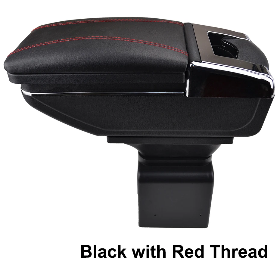 Red thread Подлокотник поворотный для peugeot 307 центральный центр консоль ящик для хранения подлокотник - Название цвета: Red thread