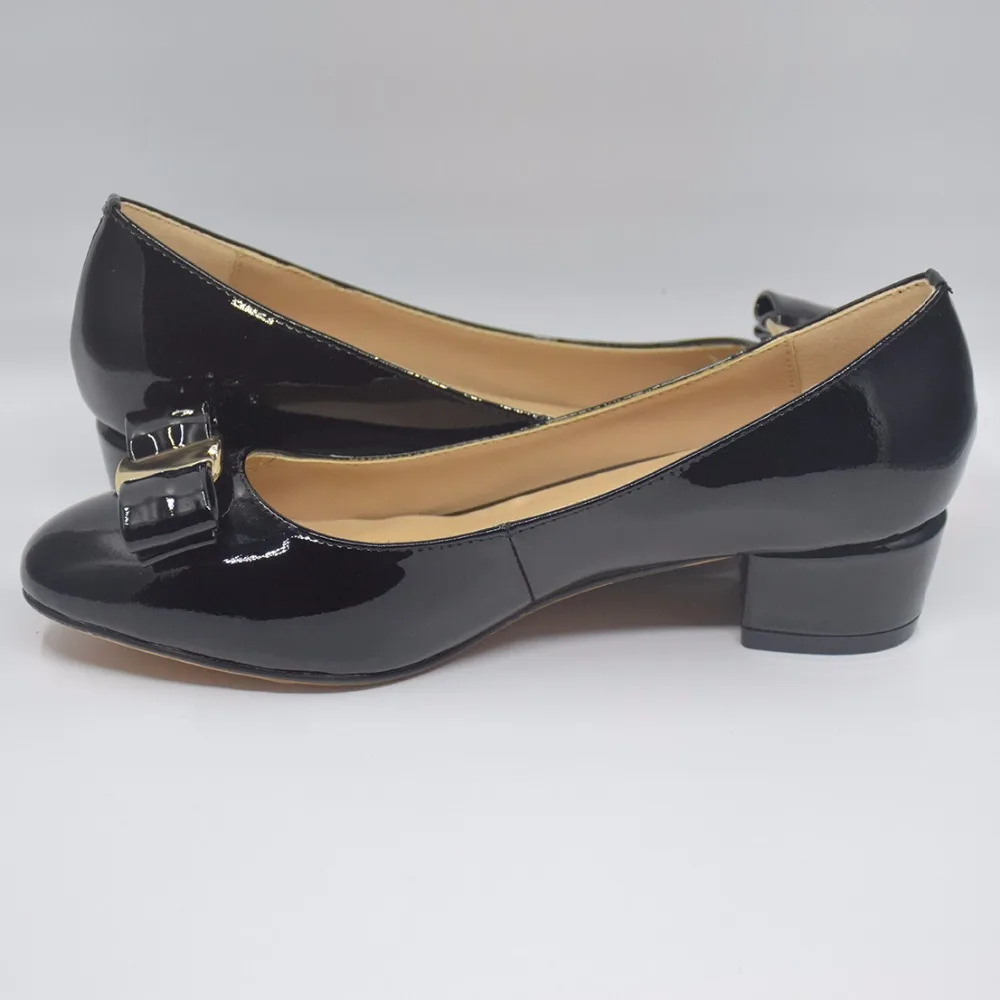 2019 women shoes Genuine Leather Square heel Designer Shoes Woman Brand bow Valentine sapatos de salto alto. da005 | Обувь