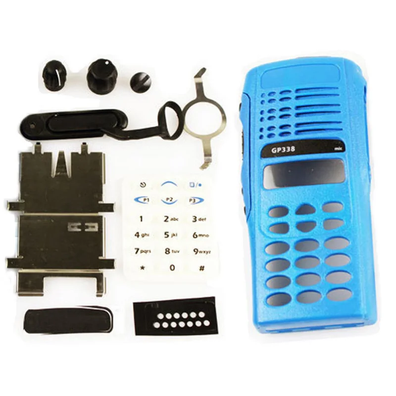 Blue Complete Radio Service Parts Front Case Housing Cover Refurb Kit for Motorola GP338 GP380 PTX760 Walike Talkie | Мобильные