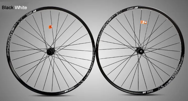 27.5er Black White MTB Wheelset 27,5 er 29er DT-X1900spline гоночный внедорожный профессиональный набор колес для велосипеда гоночные колеса через ось Дисковая тормозная кассета - Цвет: 27.5er Black White