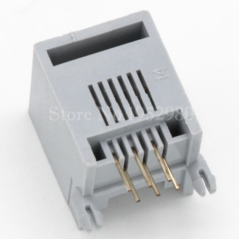 20 шт./лот RJ45 сетевой разъем Ethernet 6P6C серый Glod 6 контактов | Строительство и ремонт