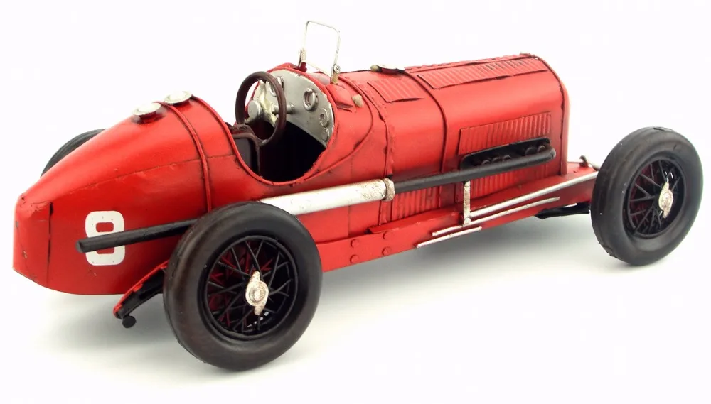 Antique classical car model 1932 TIPO B P3 retro vintage wrought handmade metal crafts roadster for home decoration | Дом и сад