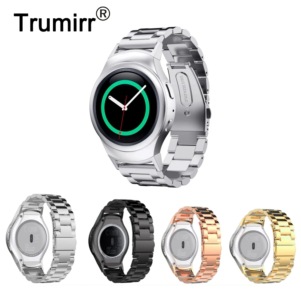 20 мм браслет для часов из нержавеющей стали 3 указки Samsung Gear S2 SM R720/SM R730 складной с