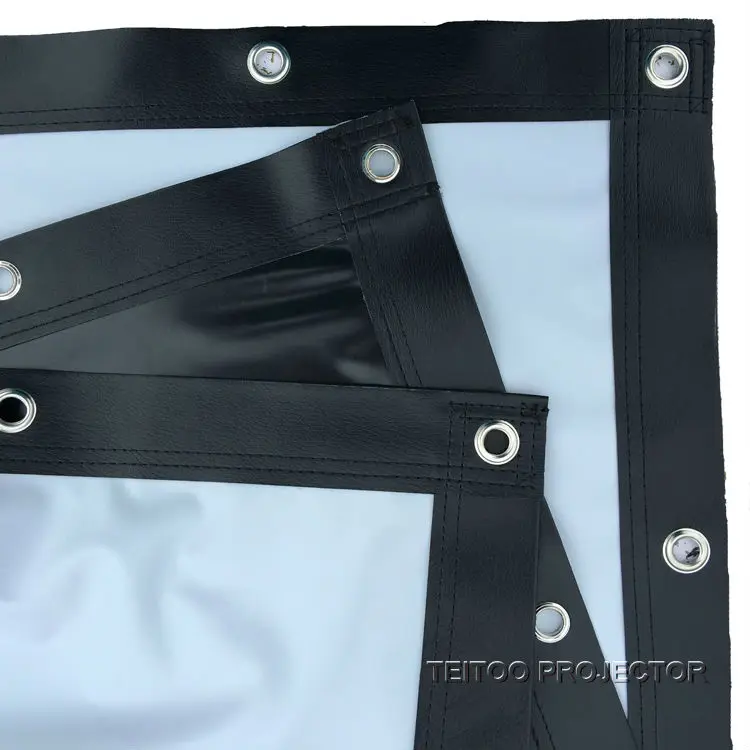 150 дюймов 4:3 ПВХ мягкий серо-черный экран для проектора с занавесом пленка