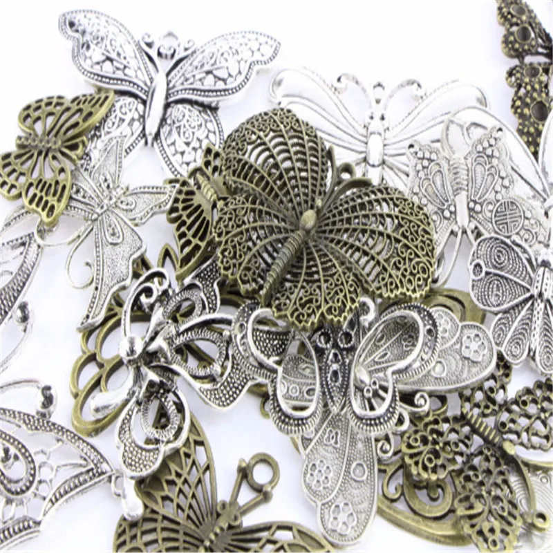 

21pcs/lot new cute animal butterfly charms connectors for diy necklace Bracelet pendant jewelry making accessories material