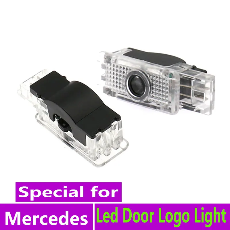 2X дверь автомобиля СИД светильник светодиодный логотип лампы освещения для Mercedes