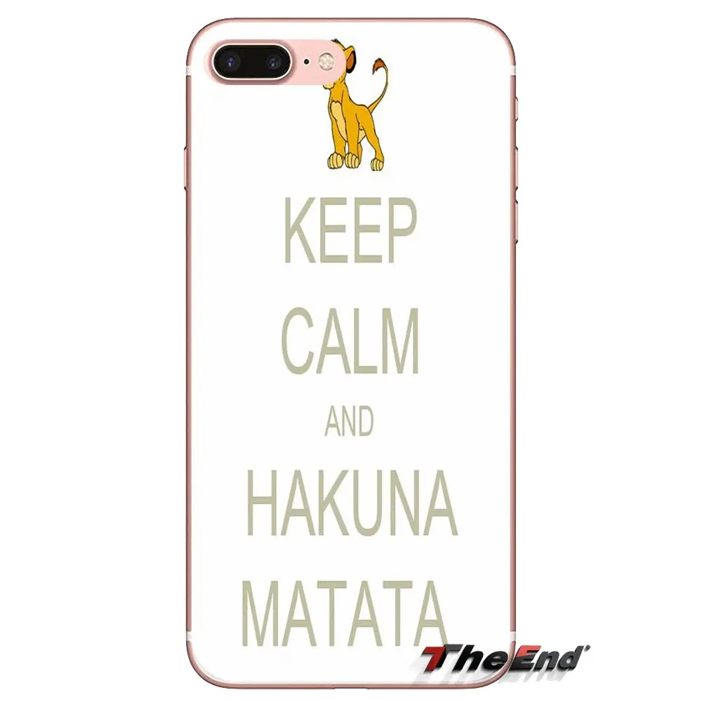 Keep calm And Hakuna Matata Чехол для мобильного телефона Samsung Galaxy S3 S4 S5 Mini S6 S7 Edge S8 S9 S10 Plus Note 3 4 5