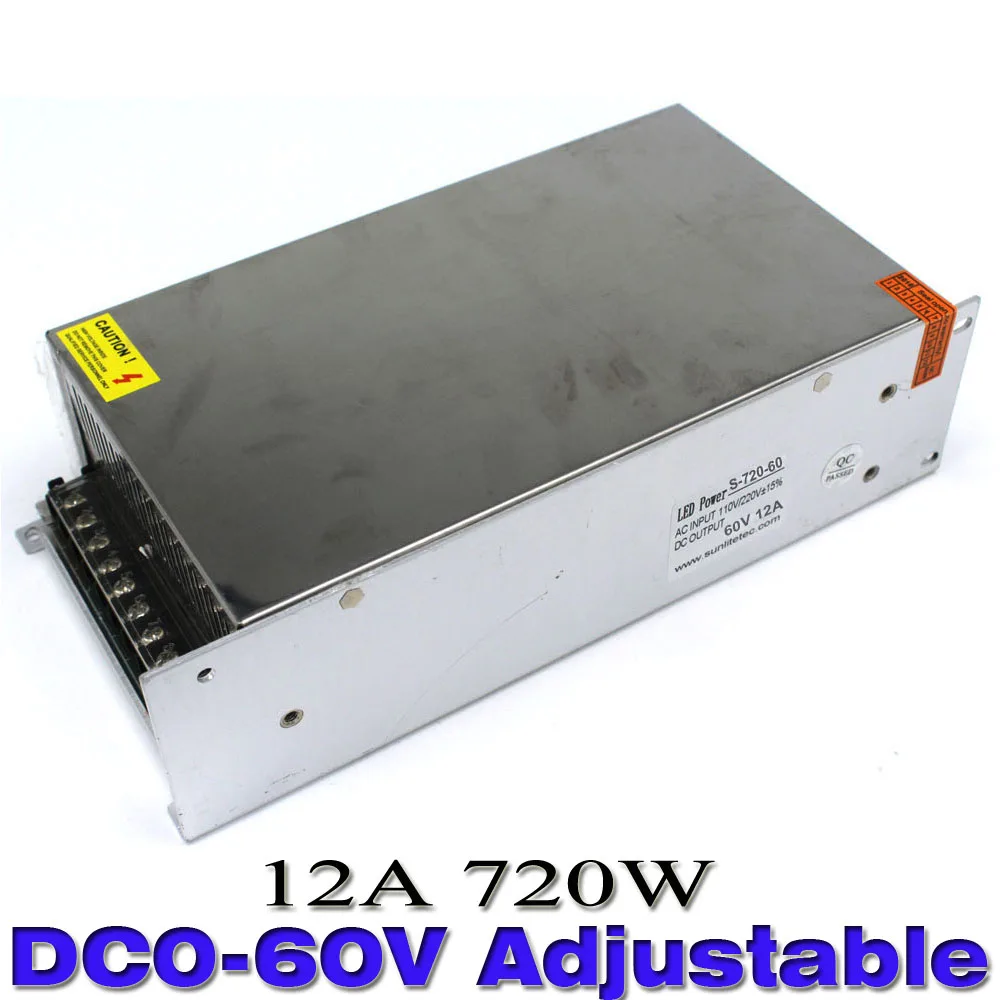Переключатель регулирования питания DC0 60V 12A 720W трансформатор напряжения 220V AC DC 0