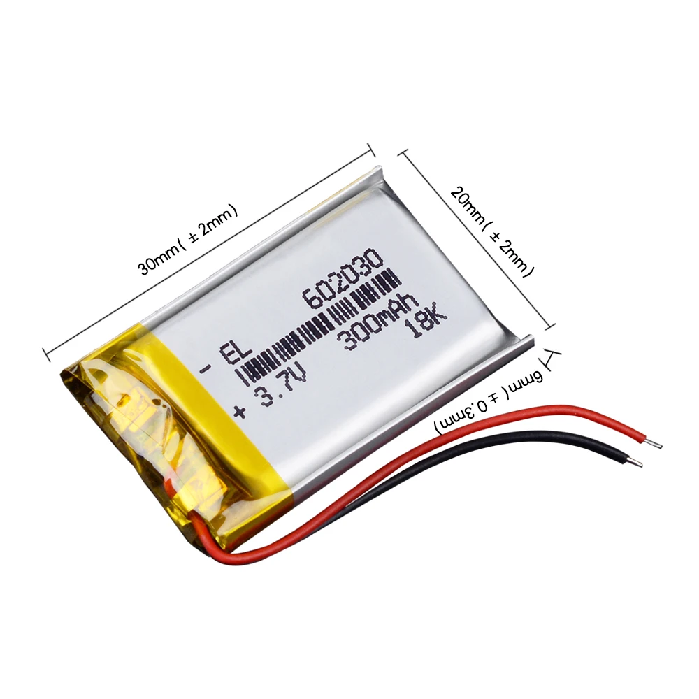 300 мАч 602030 3 7 В литий полимерный аккумулятор Bluetooth MP3 MP4 Смарт часы беспроводная