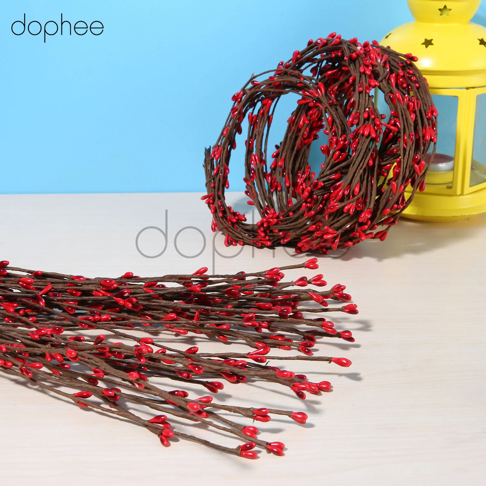 Dophjee 100 шт. 65 см DIY ВЕНОК искусственные тычинки гирлянда бусины из искусственных