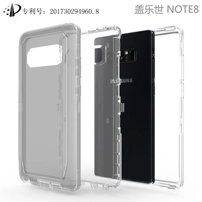 Передняя и задняя 360 Защитная Прозрачная крышка для samsung s7edge s8 s9 s10 Plus s10lite note8 note9 Кристальный Чехол для мобильного телефона