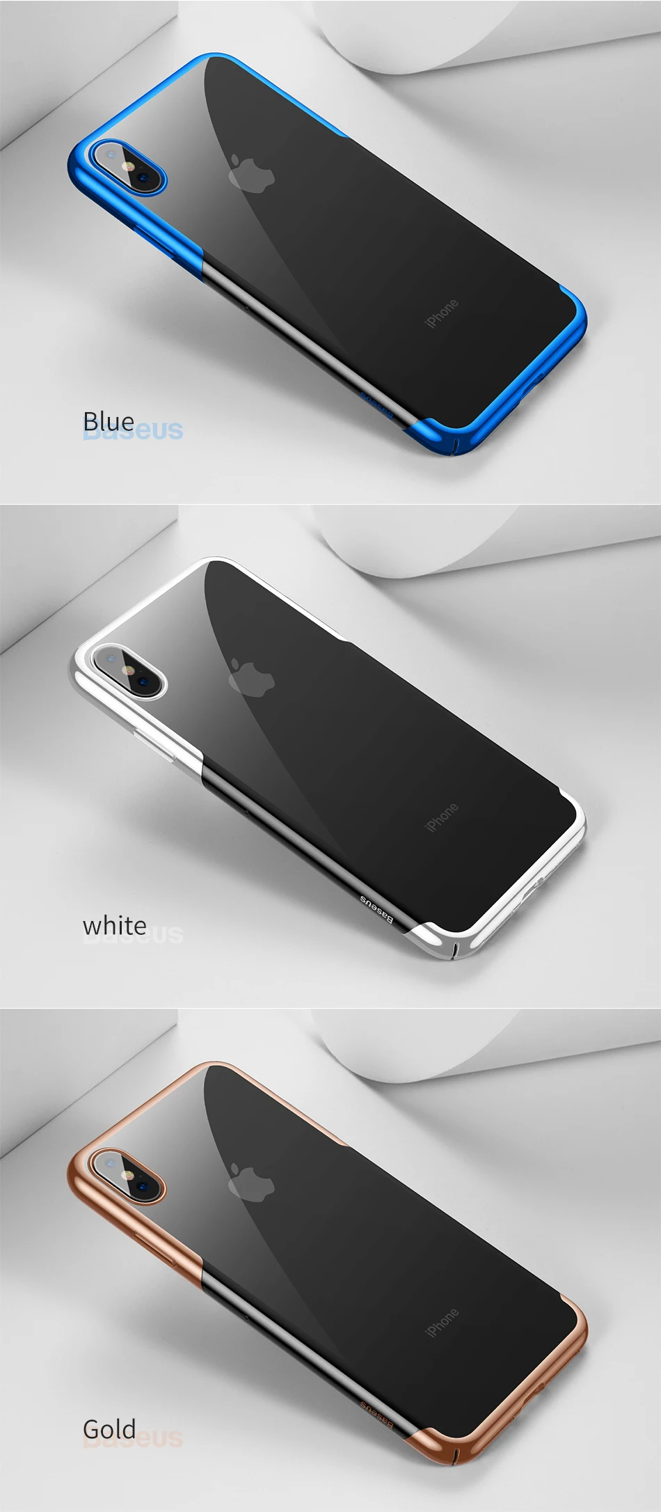 Baseus для iPhone X Xs роскошное покрытие для чехла жесткий пластиковый чехол для телефона для iPhone Xs XR XS Max ультратонкий задний Чехол для телефона